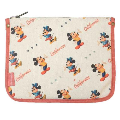 ミッキーマウス＆ミニーマウス コスメポーチ ポーチ American Paradise ポーズ パターン ディズニー キャラクター グッズ メール便可