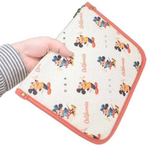 ミッキーマウス＆ミニーマウス コスメポーチ ポーチ American Paradise ポーズ パターン ディズニー キャラクター グッズ メール便可