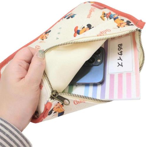 ミッキーマウス＆ミニーマウス コスメポーチ ポーチ American Paradise ポーズ パターン ディズニー キャラクター グッズ メール便可