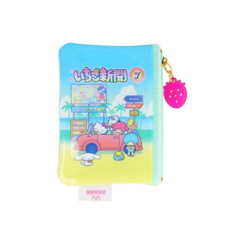 サンリオキャラクターズ 平ポーチ ミニポーチ いちご新聞 2010s サンリオ キャラクター グッズ メール便可