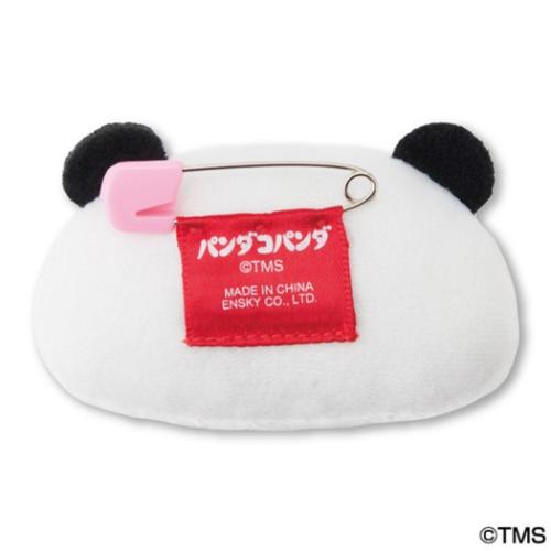 パンダコパンダ ぬいぐるみバッジ ふわふわバッジ パパンダ キャラクター グッズ メール便可