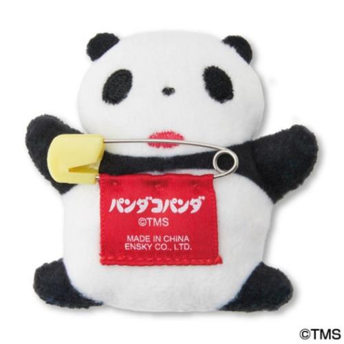 パンダコパンダ ぬいぐるみバッジ ふわふわバッジ くっつきパンちゃん キャラクター グッズ メール便可