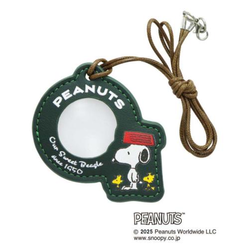 スヌーピー 拡大鏡 ダイカットレザールーペＧ GR ピーナッツ キャラクター グッズ メール便可