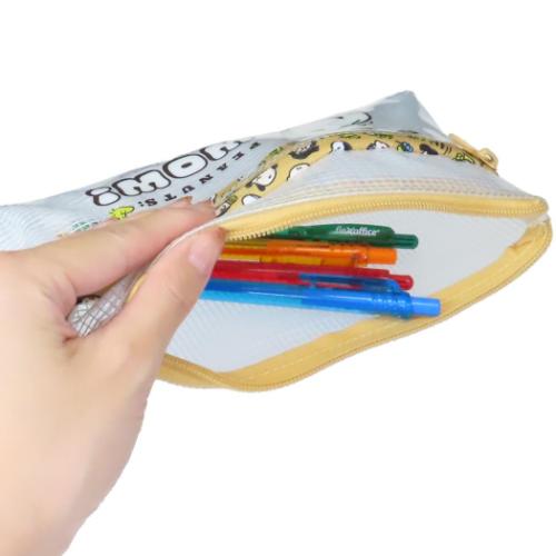 スヌーピー ペンケース クリアダブルファスナーポーチ フェイス ピーナッツ キャラクター グッズ メール便可