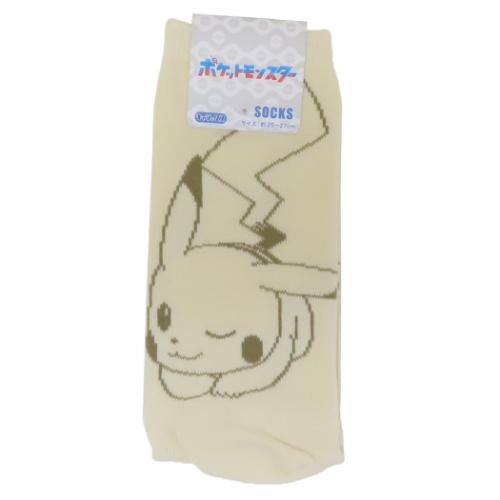 ポケットモンスター 男性用靴下 メンズハイソックス ピカチュウ BG ポケモン キャラクター グッズ メール便可