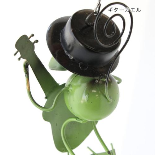 インテリア雑貨 ブリキベル ギターカエル 壁飾り グッズ