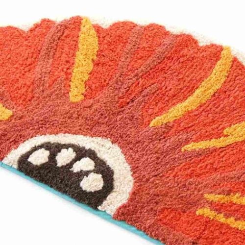 フロアマット セミサークルマット ブルーム ガーベラ インテリア雑貨 グッズ