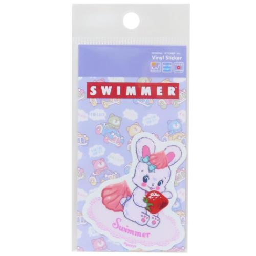 スイマー ビニールシール ダイカットミニステッカー リバニー スイーツ SWIMMER キャラクター グッズ メール便可