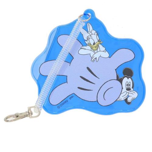 ミッキー＆デイジー 定期入れ ダイカットパスケース BL ディズニー キャラクター グッズ メール便可