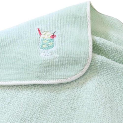 ハラペコレトロ ミニタオル タオルハンカチ クリームソーダ レトロ 喫茶店 かわいい グッズ メール便可