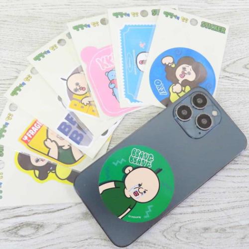 パンパンくんの日常 ダイカットシール 耐水ステッカー ぱんぱん君 丸GR キャラクター グッズ メール便可