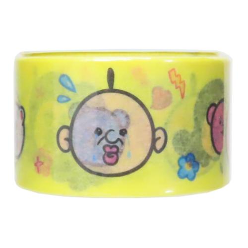 パンパンくんの日常 マスキングテープ 25mmマステ イエロー キャラクター グッズ メール便可