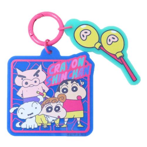 クレヨンしんちゃん キーリング カラーアクリルキーホルダー 集合 アニメキャラクター グッズ メール便可