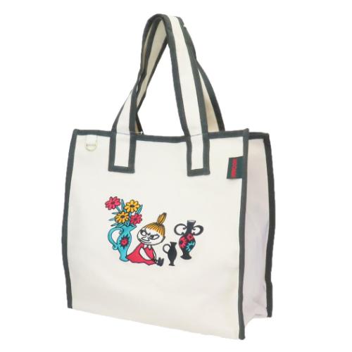 ムーミン 手提げかばん ビッグスクエアトートバッグ リトルミイ 花瓶 北欧 キャラクター グッズ