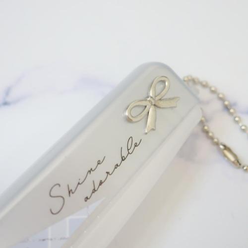 フレンチリボンコスメ ヘアブラシ 折りたたみブラシ＆コーム shine adorable かわいい グッズ メール便可