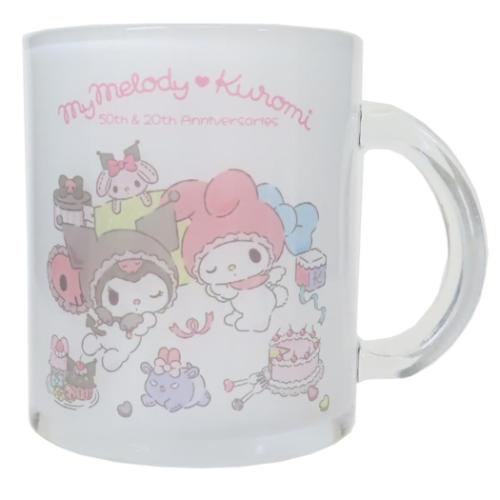 マイメロディ＆クロミ マグカップ ガラスマグカップ マイメロディ50th＆クロミ20th サンリオ キャラクター グッズ