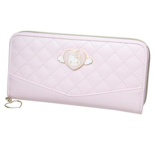ハローキティ レディース長財布 ラウンド束入れ ラウンドファスナーロングウォレット エンジェルメタル サンリオ キャラクター グッズ