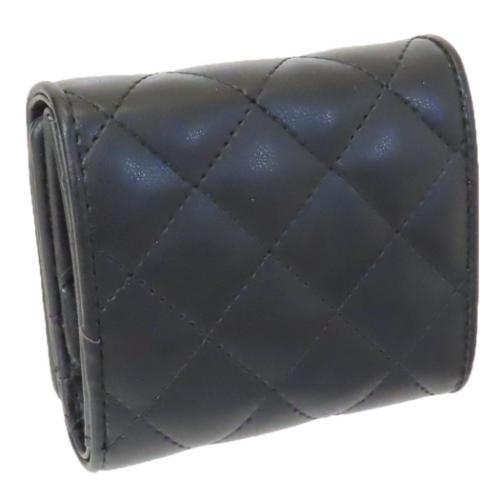 ハローキティ ミニウォレット BOXコイン三つ折り財布 ワッペンキティ ブラックxゴールド柄 サンリオ キャラクター グッズ