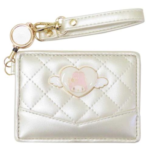 マイメロディ 定期入れ リール付き単パスケース エンジェルメタル サンリオ キャラクター グッズ メール便可