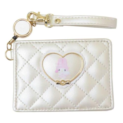 マイメロディ 定期入れ リール付き単パスケース ハートフレーム サンリオ キャラクター グッズ メール便可