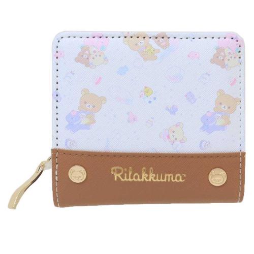 リラックマ 二つ折り財布 ラウンド札入れ ラウンドショートウォレット サンエックス キャラクター グッズ
