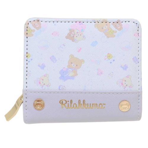 リラックマ 二つ折り財布 ラウンド札入れ ラウンドショートウォレット サンエックス キャラクター グッズ