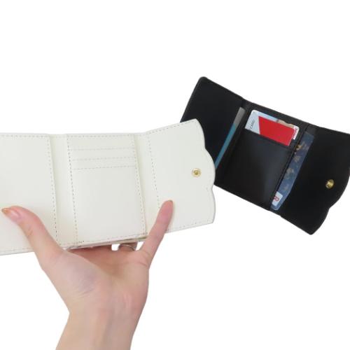 スヌーピー ミニウォレット 口金ミニ財布 三つ折りコンパクト財布 パールシリーズ ピーナッツ キャラクター グッズ
