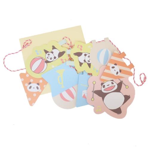 パンダコパンダ グリーティングカード ペーパーガーランド サーカス キャラクター グッズ メール便可
