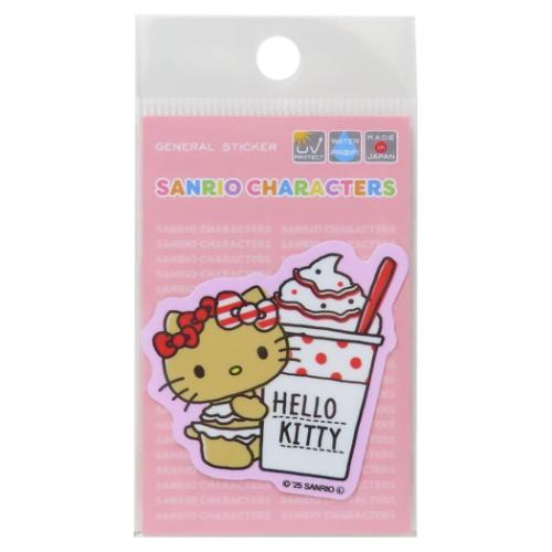 ハローキティ ビニールシール ダイカットミニステッカー 日焼け フラッペ サンリオ キャラクター グッズ メール便可