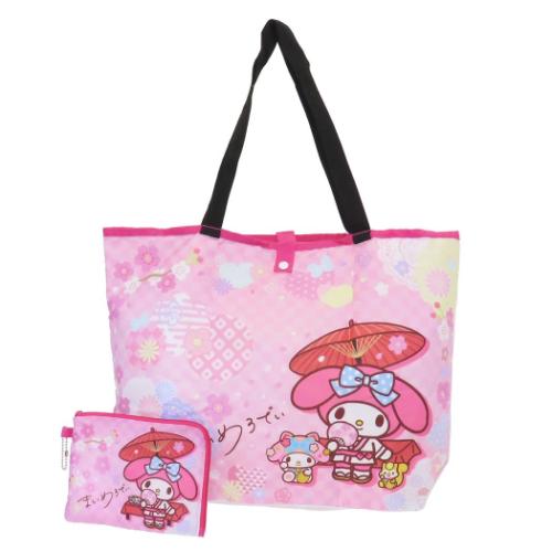 マイメロディ ショッピングバッグ 折りたたみエコバッグ 和雑貨シリーズ サンリオ キャラクター グッズ メール便可