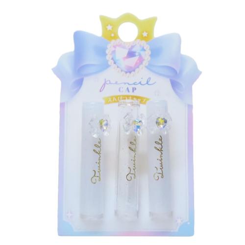 鉛筆キャップ リボンマスコット付き鉛筆キャップ かわいい グッズ メール便可