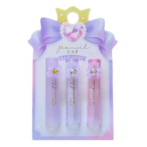 鉛筆キャップ リボンマスコット付き鉛筆キャップ かわいい グッズ メール便可