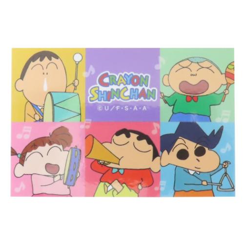 クレヨンしんちゃん ダイカットシール キャラクターステッカー 演奏 カラフル アニメキャラクター グッズ メール便可