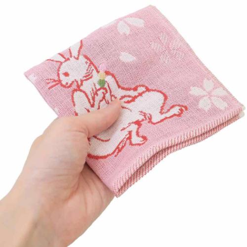 ミッフィー ミニタオル ガーゼミニタオル miffyx鳥獣戯画 花よりだんご ディックブルーナ 絵本キャラクター グッズ メール便可