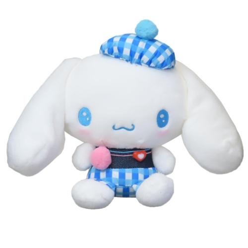 シナモロール ぬいぐるみ プラッシュドールS ギンガムデニム サンリオ キャラクター グッズ