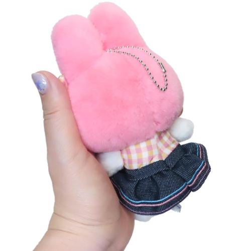 マイメロディ ぬいぐるみ ミニぬいぐるみボールチェーン ギンガムデニム サンリオ キャラクター グッズ