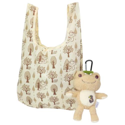 かえるのピクルス ショッピングバッグ ぬいぐるみエコバッグ アース＆ピクルス イヌワシさん キャラクター グッズ