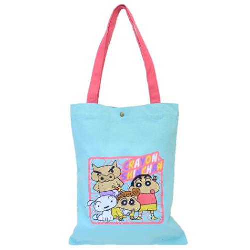 クレヨンしんちゃん 手提げかばん 刺繍トートバッグ 集合 アニメキャラクター グッズ メール便可