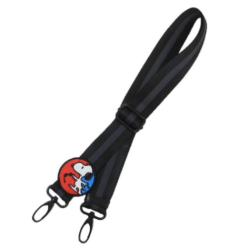 スヌーピー ショルダー紐 IP.WR.Strap.Peanuts-0G ショルダーストラップ Black ピーナッツ キャラクター グッズ メール便可