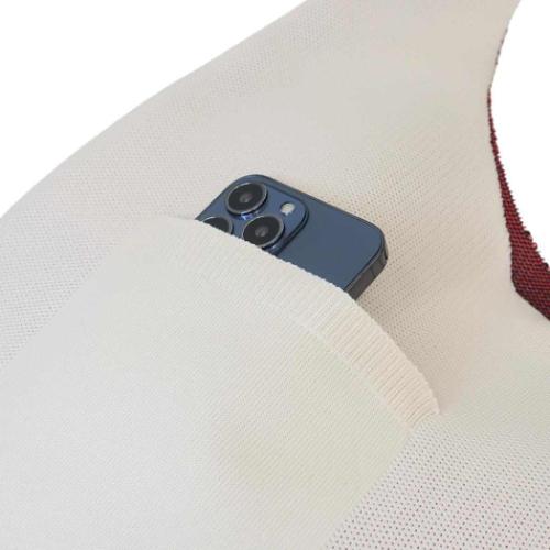 ハローキティ トートバッグ IP.ラウンド.ニット. ニット調編みワンハンドルショルダー Ivory サンリオ キャラクター グッズ