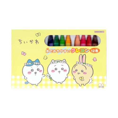 ちいかわ クレヨン 水でおちやすいクレヨン12色 キャラクター グッズ メール便可