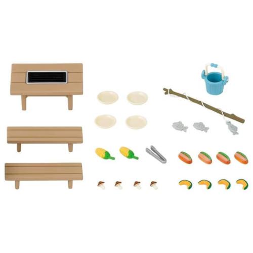 シルバニアファミリー マスコット カー615 ファミリーバーベキューセット Sylvanian Families 人形 グッズ