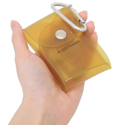 スヌーピー クリアポーチ カラビナ付きスナップクリアケース スヌーピー＆ウッドストック ピーナッツ キャラクター グッズ メール便可