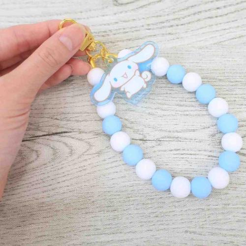 シナモロール スマホアクセ ラバービーズストラップ サンリオ キャラクター グッズ メール便可