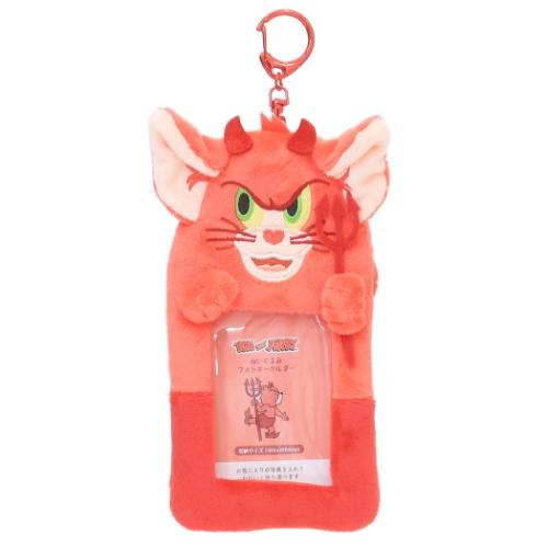 トム＆ジェリー キーリング ぬいぐるみフォトキーホルダー 悪魔トム ワーナーブラザース キャラクター グッズ メール便可