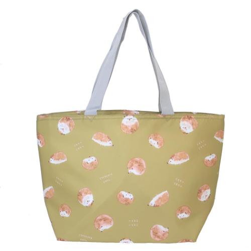 保冷トートバッグ ファスナー付きクーラートート ハリネズミ レジャーバッグ グッズ