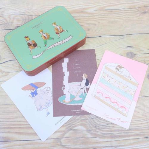 くらはしれい POSTCARD 缶入りポストカード GR おしゃれ レトロ ガーリー グッズ