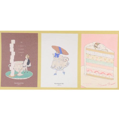 くらはしれい POSTCARD 缶入りポストカード GR おしゃれ レトロ ガーリー グッズ