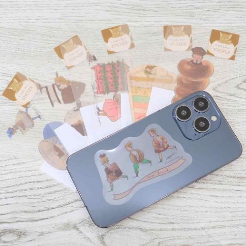 くらはしれい ダイカットシール クリアステッカー いちご おしゃれ レトロ ガーリー グッズ メール便可