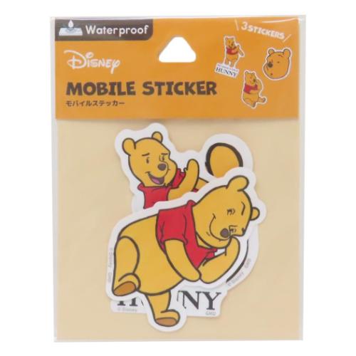くまのプーさん ダイカットシール モバイルステッカー ディズニー キャラクター グッズ メール便可